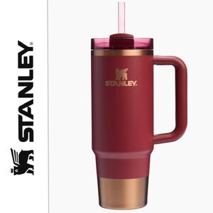 Stanley Burgundy Tumbler with Gold Accents